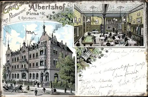 Litho Pirna an der Elbe, Restaurant Albertshof