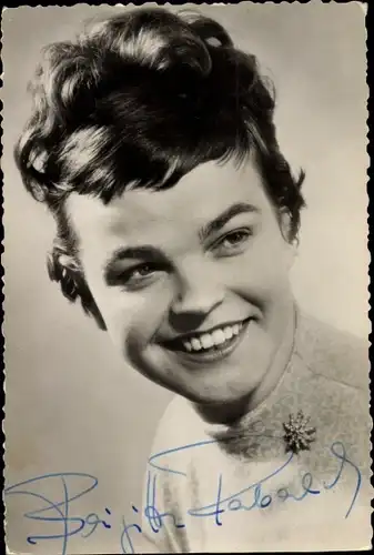 Ak Sängerin Brigitte Rabald, Portrait