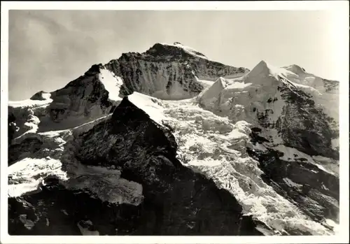 Sammelbild Zeppelin Weltfahrten II. Buch Serie Schweizer Fahrten Bild 83, Jungfrau Gletscher