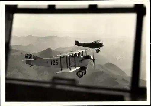 Sammelbild Zeppelin Weltfahrten II. Buch Serie Schweizer Fahrten Bild 88, Schweizer Flugzeuge