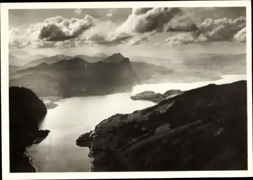 Sammelbild Zeppelin Weltfahrten II. Buch Serie Österreich Fahrten 1929 Bild 101, Mondsee