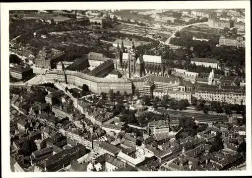 Sammelbild Zeppelin Weltfahrten II. Buch Serie Österreich Fahrten 1929 Bild 97, Prag, Hradschin