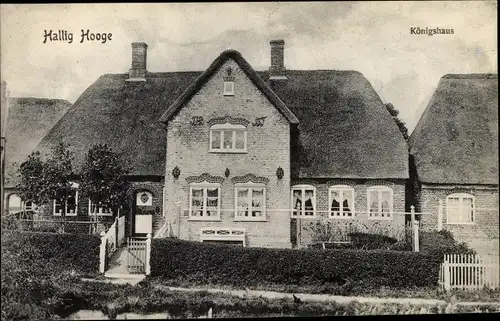 Ak Hallig Hooge in Nordfriesland, Königshaus