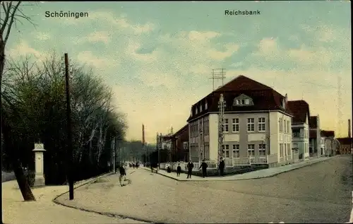 Ak Schöningen Niedersachsen, Reichsbank