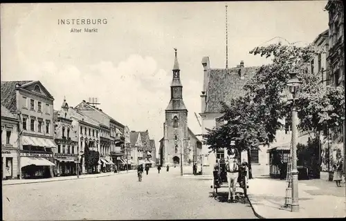 Ak Tschernjachowsk Insterburg Ostpreußen, Alter Markt