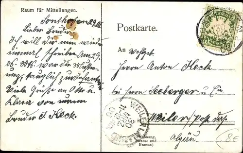 Buchstaben Ak Musterung, Soldatenleben, Kaiserzeit