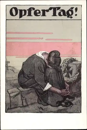 Künstler Ak Opfertag 1917, Propaganda, Kaiserreich