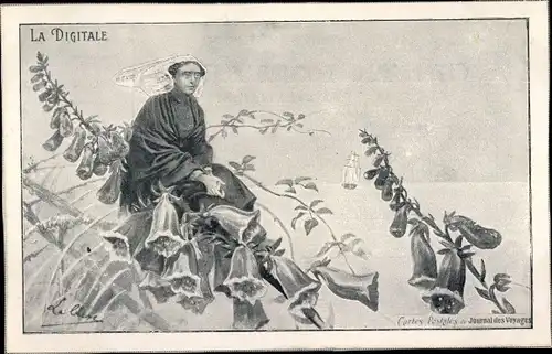 Künstler Ak La Digitale, Journal des Voyages, Frau, Fingerhut