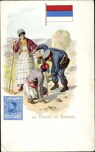 Briefmarken Litho Serbien, La Poste en Serbie