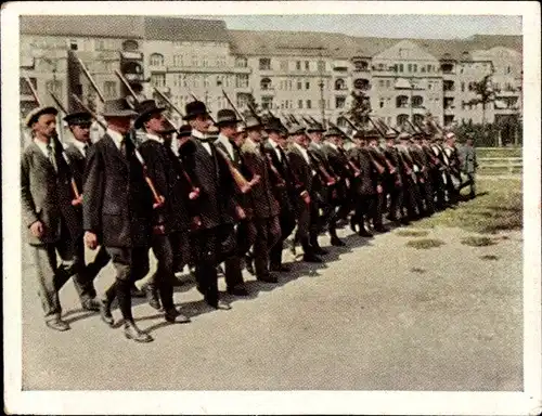 Sammelbild Der Weltkrieg 1914/18, In der Heimat Nr. 223, Kriegsfreiwillige 1914