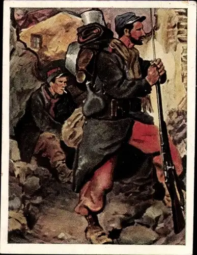 Sammelbild Der Weltkrieg, Anhang: Unsere Gegner Nr. 253, Französische Infanterie