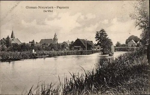 Ak Giessen Nieuwkerk Südholland Niederlande, Peursum, De Vliet