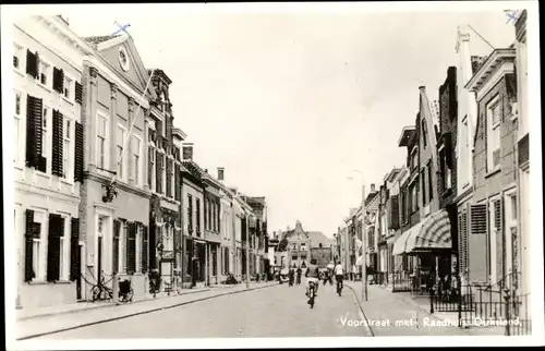 Ak Dirksland Südholland, Voorstraat met Raadhuis