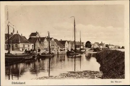 Ak Dirksland Südholland, De Haven