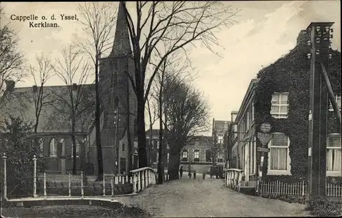 Ak Capelle aan den Ijssel Südholland Niederlande, Kerklaan