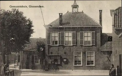 Ak Giessendam Südholland, Gemeentehuis