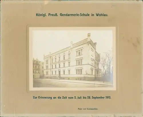Foto Wołów Wohlau Schlesien, Königlich Preußische Gendarmerie Schule 1913