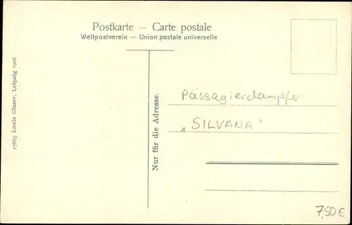 Ak Norderney, Seebäderdampfer, Dampfboot Silvana, HAPAG