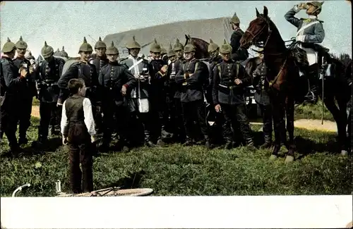 Ak Deutsche Soldaten in Uniformen, Reiter