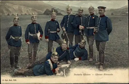 Ak Deutsche Soldaten in Uniformen, Offiziere