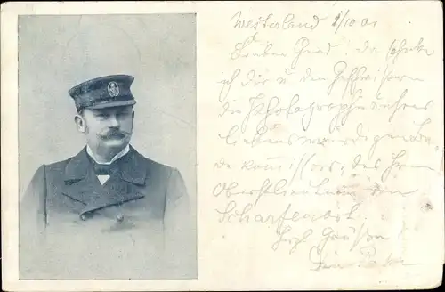 Ak Mann in Uniform, Portrait, Seemann ?