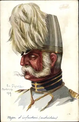 Künstler Ak Dupuis, Emil, Major d'infanterie autrichien