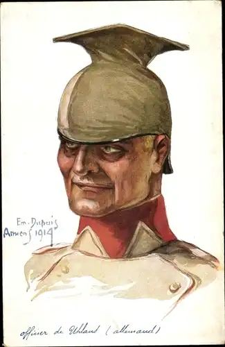 Künstler Ak Dupuis, Emil, Officier de Uhlans, deutscher Soldat in Uniform, Ulan