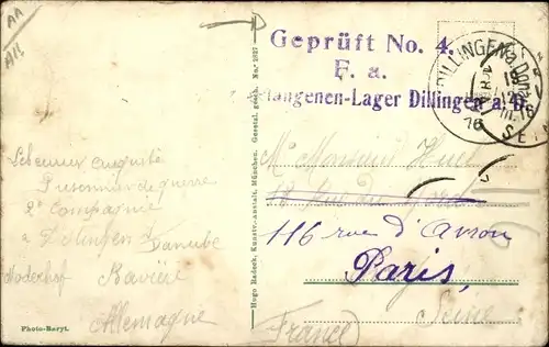 Ak Frau in Rieser Tracht