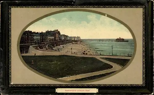 Passepartout Ak Eastbourne East Sussex England, Looking East