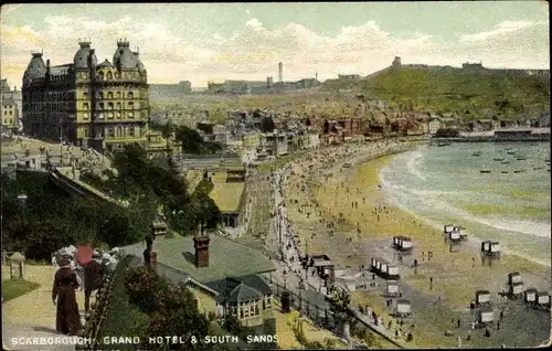 Ak Scarborough North Yorkshire, Grand Hotel, South Sands