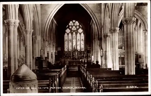 Ak Oakham Rutland East Midlands England, Interior all Saints Parish Church