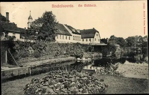 Ak Bischofswerda in Sachsen, Am Mühlteich