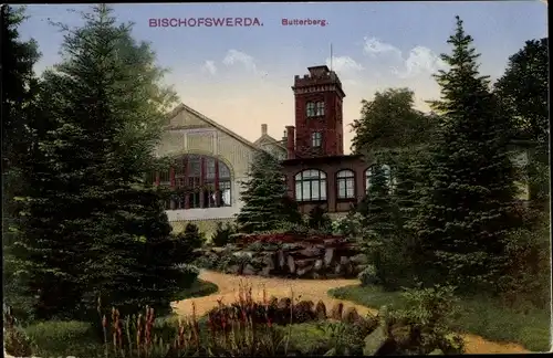 Ak Butterberg Bischofswerda in Sachsen, Aussichtsturm