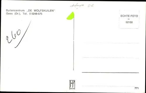 Ak Gees Drenthe, Buitencentrum De Wolfskuilen