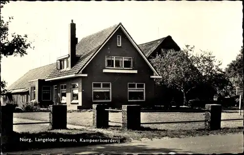 Ak Norg Drenthe, Langeloer Duinen, Kampeerboerderij