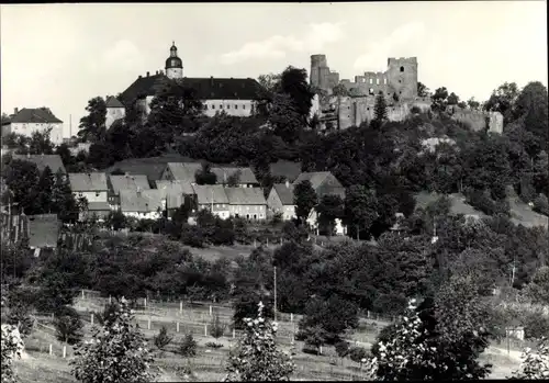 Ak Frauenstein im Erzgebirge, Schloss und Burgruine