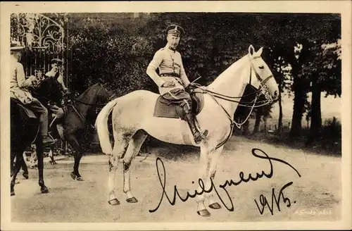 Ak Kronprinz Wilhelm von Preußen, Pferd