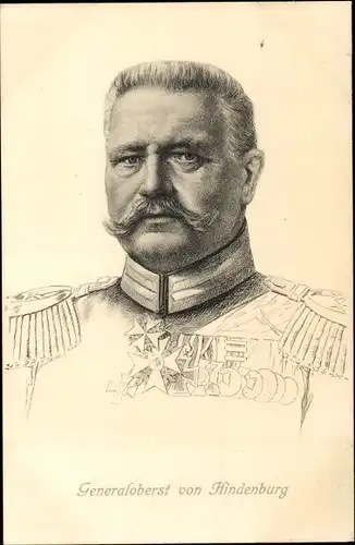 Ak Generaloberst von Hindenburg, Portrait