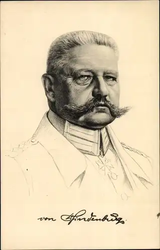Ak Generalfeldmarschall Paul von Hindenburg, Portrait