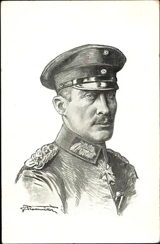 Künstler Ak Herzog Albrecht von Württemberg, Portrait in Uniform, Orden