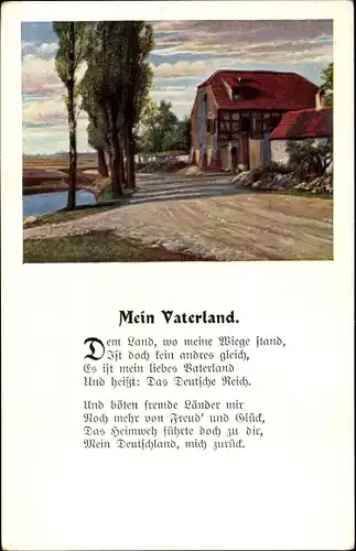 Ak Mein Vaterland, Dem Land, wo meine Wiege stand..