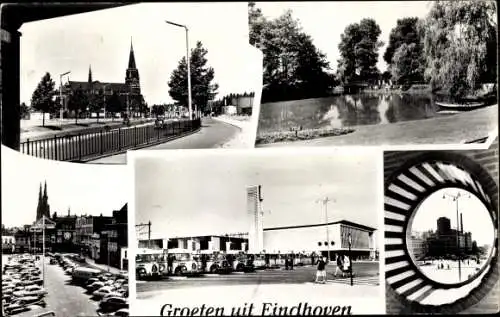 Ak Eindhoven Nordbrabant Niederlande, Station, Stadtpark, Kerk