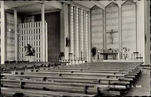 Ak Luyksgestel Nordbrabant, Interieur R. K. Kerk