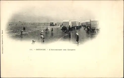 Ak Oostende Ostende Westflandern, L'Amusement des Enfants