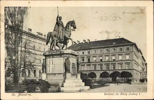 Ak München, Denkmal für König Ludwig I.