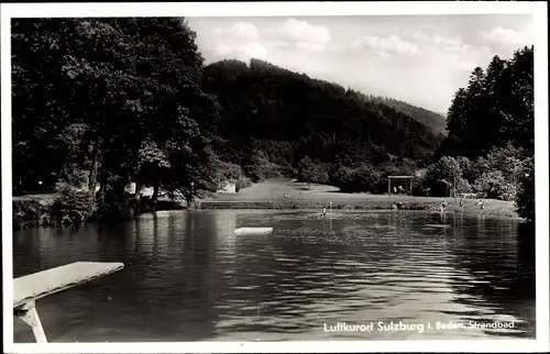 Ak Sulzburg im Breisgau Hochschwarzwald, Strandbad