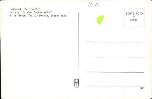 Ak Esbeek Nordbrabant Niederlande, Hoeve Dun, Landgoed De Utrecht, Herberg In den Bockenreijder