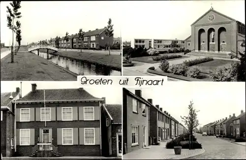 Ak Fijnaart Moerdijk Nordbrabant Niederlande, Straßenpartie, Kirche