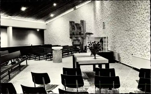 Ak Dussen Nordbrabant, Gereformeerde Kerk, Interieur