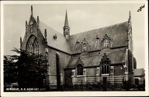 Ak Bergeijk Nordbrabant, R. K. Kerk het Hof